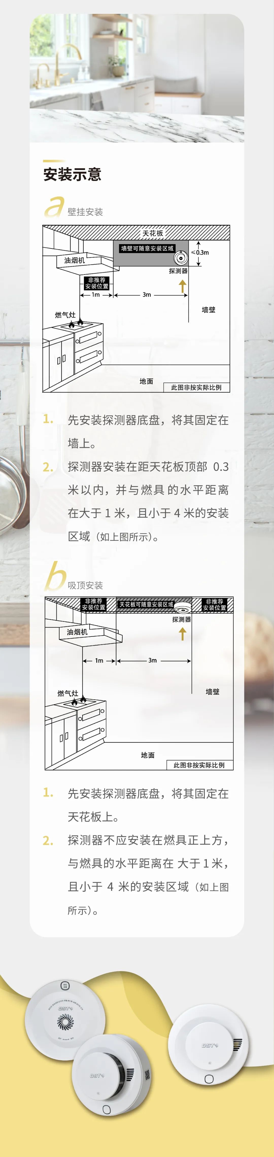 陕西陕西海湾消防GST全新一代NB独立式烟感气感探测器安装
